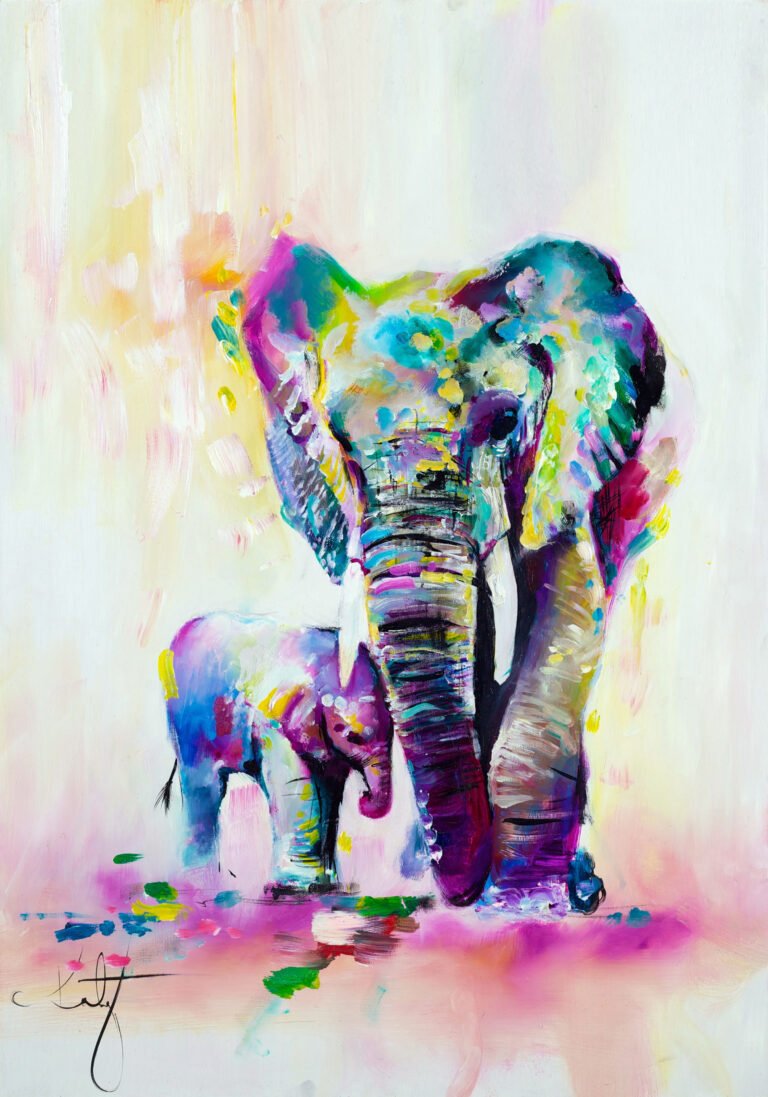 Elephant design with rhinestone scaled