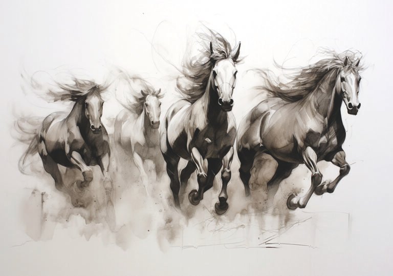 Horse design with rhinestone scaled