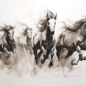 Horse design with rhinestone scaled