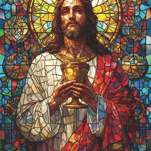 Jesus Christ design with rhinestone scaled
