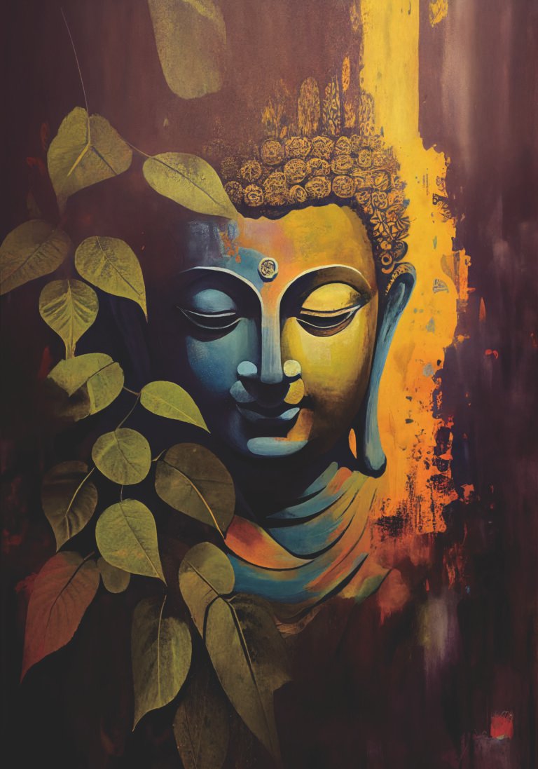 Buddha design with rhinestone scaled